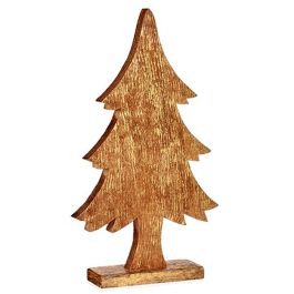 Figura Decorativa Árbol de Navidad Dorado Madera 5,1 x 49,5 x 25,5 cm (6 Unidades)