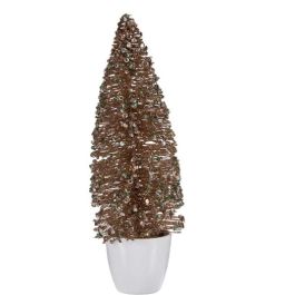 Figura Decorativa Árbol de Navidad Menta Champagne Plástico 10 x 33 x 10 cm (6 Unidades)