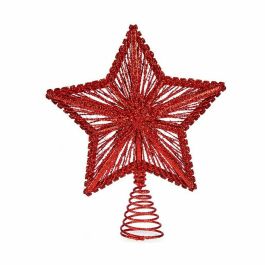 Estrella de Navidad Rojo Acero Plástico 20 x 5 x 25 cm (10 Unidades)