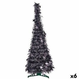 Árbol de Navidad Antracita Espumillón 38 x 38 x 105 cm (6 Unidades) Árbol de Navidad Antracita Espumillón 38 x 38 x 105 cm (6 Unidades)