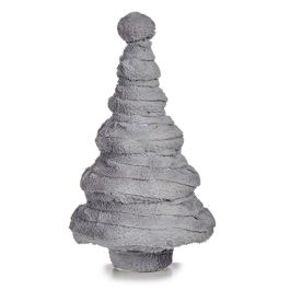 Árbol de Navidad Terciopelo Gris 22 x 37,5 x 22 cm (6 Unidades)