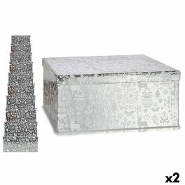 Caja decorativa cristal plata 11*17*11,5cm