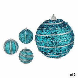 Set de Bolas de Navidad Con relieve Ø 8 cm Azul PVC (12 Unidades) Precio: 34.98999955. SKU: B193X5SY9K