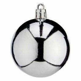 Set de Bolas de Navidad Plateado Plástico 6 x 7 x 6 cm (20 Unidades) Set de Bolas de Navidad Plateado Plástico 6 x 7 x 6 cm (20 Unidades)