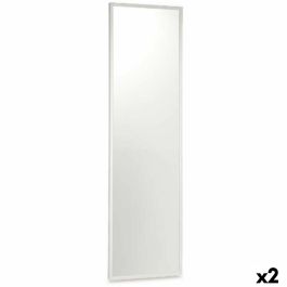 Espejo de pared Blanco Madera MDF 40 x 142,5 x 3 cm (2 Unidades)