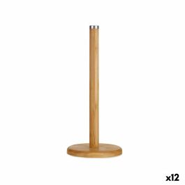 Portarrollos de Cocina Marrón Bambú 14 x 32,5 x 14 cm (12 Unidades)