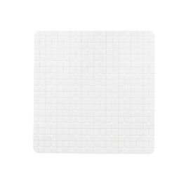 Alfombrilla Antideslizante para Ducha Cuadros Blanco PVC 50,3 x 50,3 x 0,7 cm (6 Unidades)