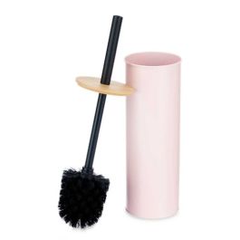 Escobilla para el Baño Rosa Metal Bambú Plástico 9,5 X 27 X 9,5 cm (6 Unidades)