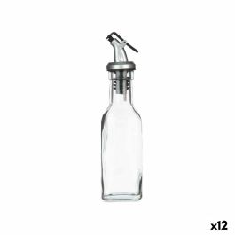 Aceitera Transparente Vidrio Acero 180 ml (12 Unidades)