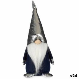 Figura Decorativa Gnomo Blanco Negro Plateado Poliéster Madera Arena 12 x 32 x 13 cm (24 Unidades)