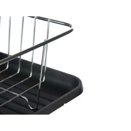 Escurridor para Fregadero Negro Metal Plástico 43,5 x 11 x 33,5 cm (4 Unidades)