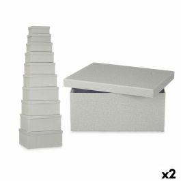 Set de Cajas Organizadoras Apilables Gris oscuro Cartón (2 Unidades) Precio: 53.69000021. SKU: B1567WTKQS