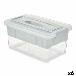 Caja Multiusos Gris Transparente Plástico 5 L 29,5 x 14,5 x 19,2 cm (6 Unidades) Precio: 36.9499999. SKU: B13M7P5J54
