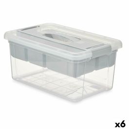 Caja Multiusos Gris Transparente Plástico 9 L 35,5 x 17 x 23,5 cm (6 Unidades) Precio: 37.6899996. SKU: B1DQPGCDMA