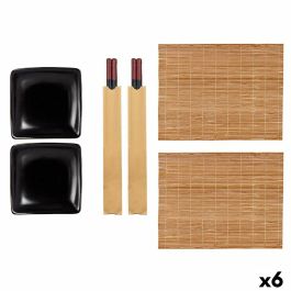 Set de Sushi Negro Cerámica Bambú (6 Unidades) Precio: 36.9499999. SKU: B1DSXEXMH4