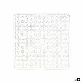 Alfombrilla Antideslizante Transparente Plástico 28 x 0,1 x 28 cm Fregadero (12 Unidades)