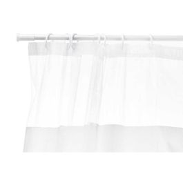 Cortina de Ducha 180 x 180 cm Transparente Blanco Plástico PEVA (12 Unidades)