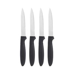 Set de Cuchillos Negro Plateado Acero Inoxidable Plástico 19,5 x 2 x 1 cm (12 Unidades)