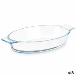 Fuente de Cocina Con asas Transparente Vidrio de Borosilicato 800 ml 27 x 4,5 x 15,8 cm (18 Unidades)