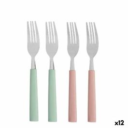Set de Tenedores Verde Rosa Plateado Acero Inoxidable Plástico 18,7 cm (12 Unidades) Precio: 22.94999982. SKU: B1E9RQTSGQ