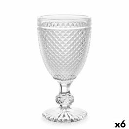 Copa Diamante Transparente Vidrio 256 ml (6 Unidades)
