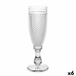 Copa de champán Diamante Transparente Vidrio 185 ml (6 Unidades) Precio: 18.94999997. SKU: B162VS4Y3Z