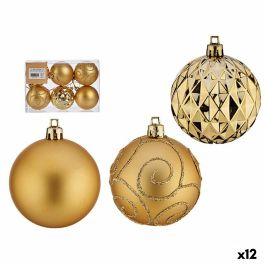 Set de Bolas de Navidad Dorado Plástico Ø 6 cm (12 Unidades) Precio: 26.486899866899996. SKU: B18KNA3HPG