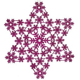 Adorno Navideño Estrella Fucsia 29 x 0,1 x 32 cm (24 Unidades)