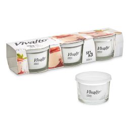 Set de Fiambreras 200 ml Transparente Vidrio Polipropileno (12 Unidades)