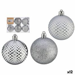 Set de Bolas de Navidad Ø 6 cm Plateado PVC (12 Unidades) Precio: 22.384999709600002. SKU: B1AMFVY75H