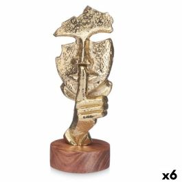 Figura Decorativa Cara Dorado Madera Metal 12 x 29 x 11 cm Precio: 60.5. SKU: B16773JR38