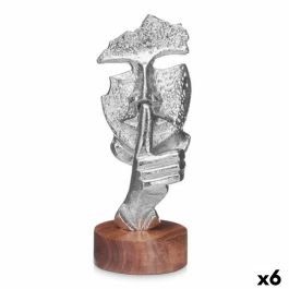 Figura Decorativa Cara Plateado Madera Metal 12 x 29 x 11 cm Precio: 60.5. SKU: B14NXWH77A
