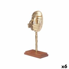 Figura Decorativa Cara Dorado Madera Metal 17 x 33,5 x 10 cm Precio: 74.95000029. SKU: B1JY5BE284
