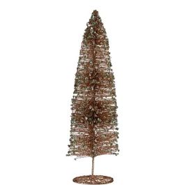 Árbol de Navidad Lentejuelas Champagne 10 x 40 x 10 cm (6 Unidades)