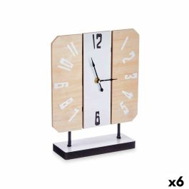 Reloj de Mesa Blanco Metal Madera MDF 22 x 28 x 7 cm (6 Unidades) Precio: 63.50000019. SKU: B19HHVJFWD