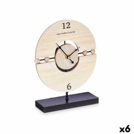 Reloj de Mesa Bolas Negro Metal Madera MDF 20,5 x 26,5 x 7 cm (6 Unidades) Precio: 67.95000025. SKU: B13QZVJQAK