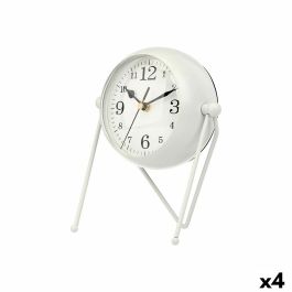 Reloj de Mesa Blanco Metal 18 x 21 x 12 cm (4 Unidades) Precio: 65.94999972. SKU: B1H7FB4GSG