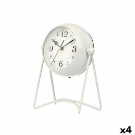 Reloj de Mesa Blanco Metal 15,5 x 20 x 11 cm (4 Unidades) Precio: 64.99000024. SKU: B1ATMM7395