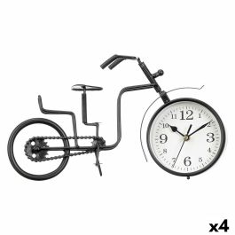 Reloj de Mesa Bicicleta Negro Metal 33 x 21 x 4 cm (4 Unidades)