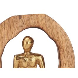 Figura Decorativa Sentado Dorado Metal 15,5 x 27 x 8 cm (6 Unidades)