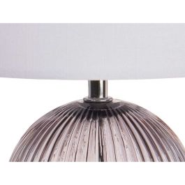 Lámpara de mesa Rayas 40 W Gris Cristal 25,5 x 43,5 x 25,5 cm (4 Unidades)