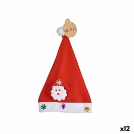 Gorro de Papá Noel Blanco Rojo (12 Unidades)