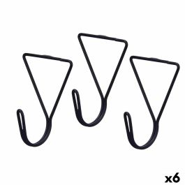 Colgadores Negro Metal Triangular Set 3 Piezas (6 Unidades)