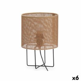 Lámpara de mesa Marrón Metal Plástico 20 x 28 x 20 cm (6 Unidades) Lámpara de mesa Marrón Metal Plástico 20 x 28 x 20 cm (6 Unidades)