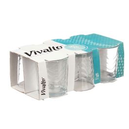 Set de Vasos Transparente Vidrio 260 ml (8 Unidades) 6 Piezas