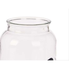 Tarro Transparente Vidrio 1,2 L 12 x 21 x 12 cm (16 Unidades) Con Tapa Pegatina
