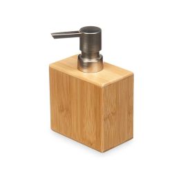 Dispensador de Jabón Plateado Bambú Plástico 9,7 x 15 x 5,8 cm (12 Unidades)