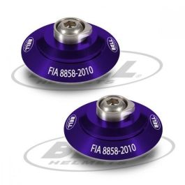 Set de clips para casco Bell HANS Púrpura FIA 8858-2010