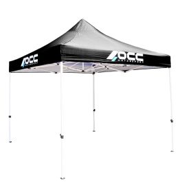 Carpa Racing 3x3M Acero Inox Negro 40 mm 420 Oxford OCCCARP03