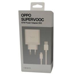 Oppo Cargador SuperVOOC 67W USB-A con Cable USB-C Blanco 6932169329279 para Smartphone Carga Rápida